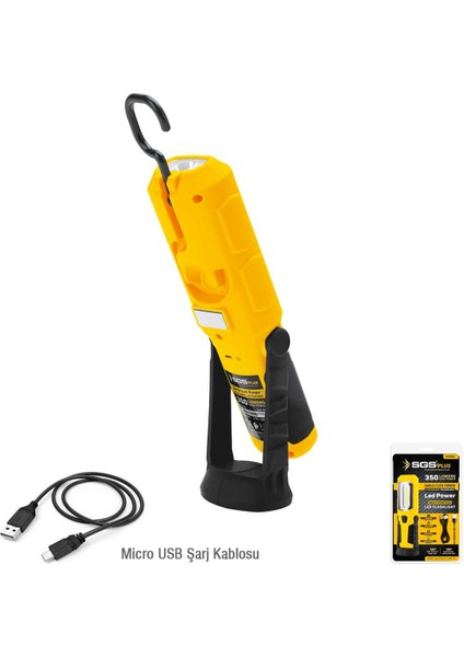 Şarjlı LED Fener / 350 Lumens SGS5054