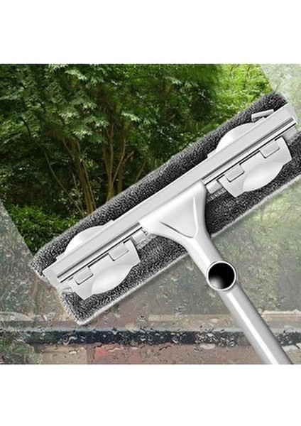 Profesyonel Çift Taraflı Mikrofiber Cam Silme Mopu Yedek Bezli