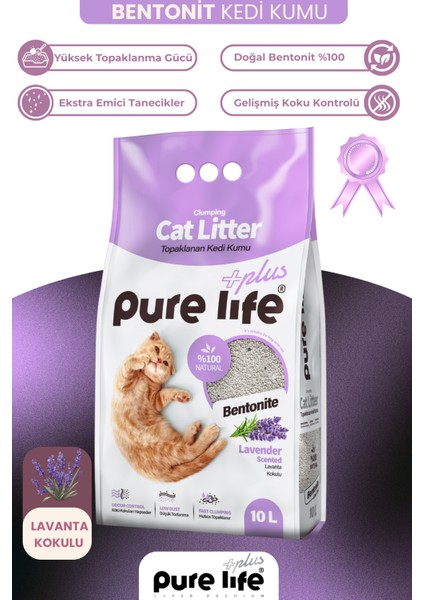 Purelife Plus Lavantalı Kedi Kumu 10 Lt fırsatları