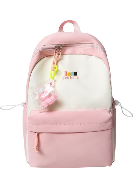 Yeni Yüksek Değerli Büyük Kapasiteli Ortaokul ve Lise Öğrencileri Kız Çanta Hafif Okul Çantası Moda Eğlence Omuz Sırt Bilgisayar Çantası (Yurt Dışından)