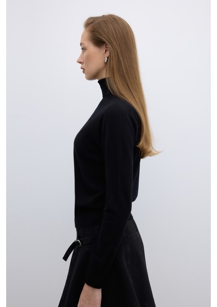 Balıkçı Yaka Triko Siyah K2671001_001 fırsatları