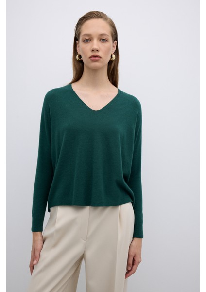V Yaka Triko Yeşil K2671017_012