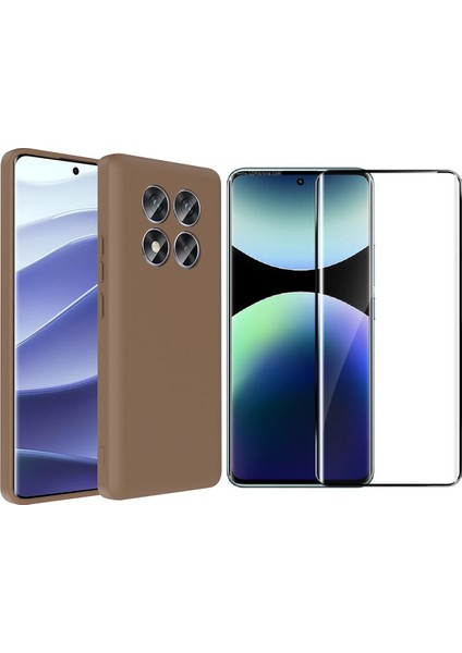 Xiaomi Redmi Note 14 Pro 4G Kılıf Kamera Korumalı Kartlık Hazneli Zore Vitra Kapak + Polymer Nano Ekran Koruyucu