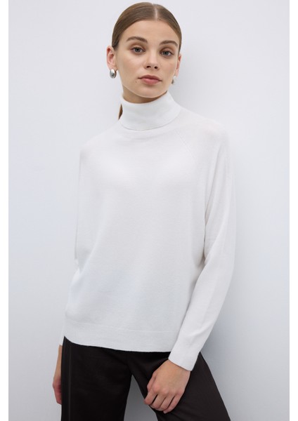 Balıkçı Yaka Triko Kazak Ekru K2671018_049 fırsatları