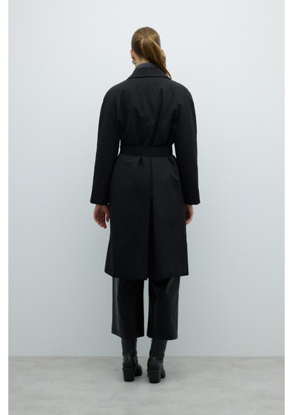 Kürk Detaylı Beli Kemerli Pardesü Siyah K2618301_001 fiyatları