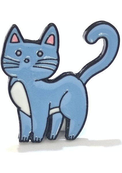 Mavi Kedi Rozet, Mineli, Metal. Kedi Rozet Kadın Rozet Kadın Broş, Genç Rozet.