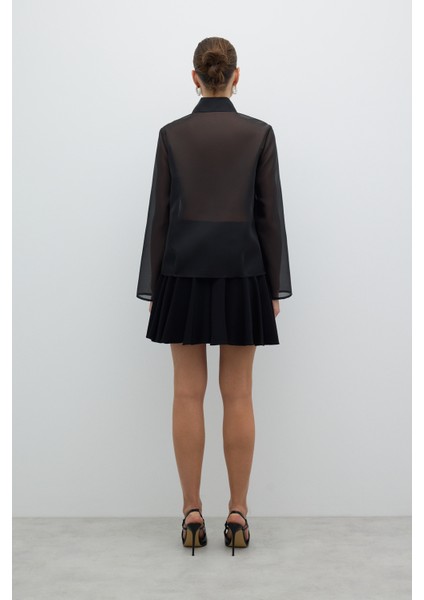 Önden Fermuarlı Taş Işlemeli Ceket Siyah K2613507_001 fiyatları