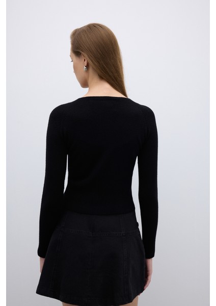 Bisiklet Yaka Triko Siyah K2671016_001 fiyatları