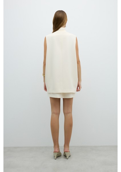 Ribana Yaka Çift Cepli Yelek Ekru K2617017_049 fiyatları