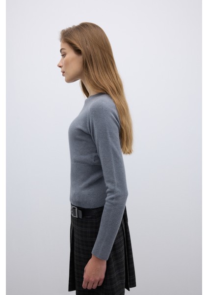 Bisiklet Yaka Triko Gri K2671016_004 fırsatları