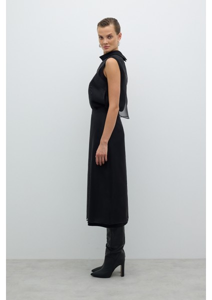 Taş Baskılı Midi Boy Etek Siyah K2615007_001 fiyatları