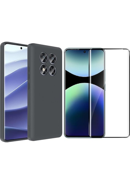 Xiaomi Redmi Note 14 Pro 4G Kılıf Kamera Korumalı Kartlık Hazneli Zore Vitra Kapak + Polymer Nano Ekran Koruyucu