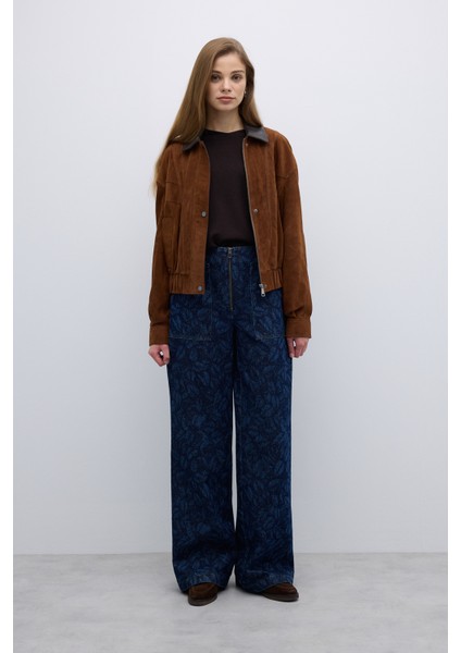 %100 Deri Fermuar ve Çıtçıt Detaylı Mont Taba Y2551002_022 indirimleri