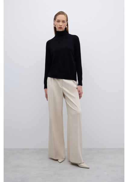 Balıkçı Yaka Triko Kazak Siyah K2671018_001 indirimleri