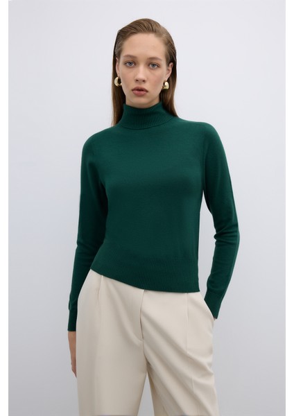 Balıkçı Yaka Triko Yeşil K2671001_012