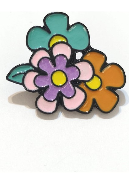 Çiçek Rozet, Kadın Broş, Pin, Çanta Süsü, Yaka Süsü, Kadın Takı, Kadın Aksesuar.