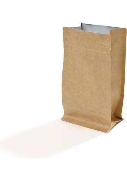 Pencereli Beyaz Kraft Kilitli Doypack Ambalaj 13 x 22,5 + 3,5 cm - 250 Gr. 750 Adet