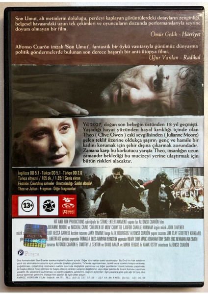 Son Umut (Children Of Men) DVD (Orijnal Dönem Baskı Dvd) fiyatları