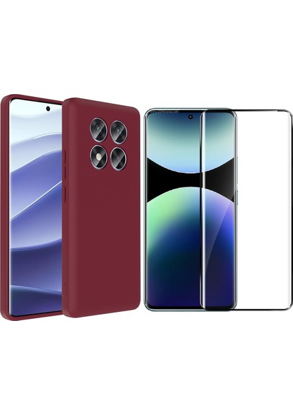 Xiaomi Redmi Note 14 Pro 4G Kılıf Kamera Korumalı Kartlık Hazneli Zore Vitra Kapak + Polymer Nano Ekran Koruyucu