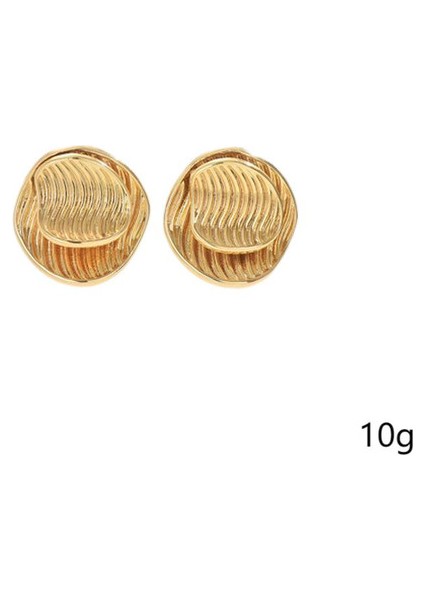EH4757-9 Altın Yuvarlak Dalga Tasarım Kadın Küpeleri (Yurt Dışından) fiyatları