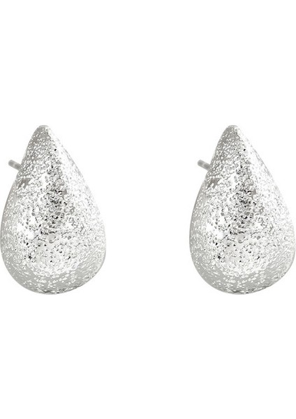 EH4754-3 Gümüş Damla Tasarım Kadın Küpeleri (Yurt Dışından)
