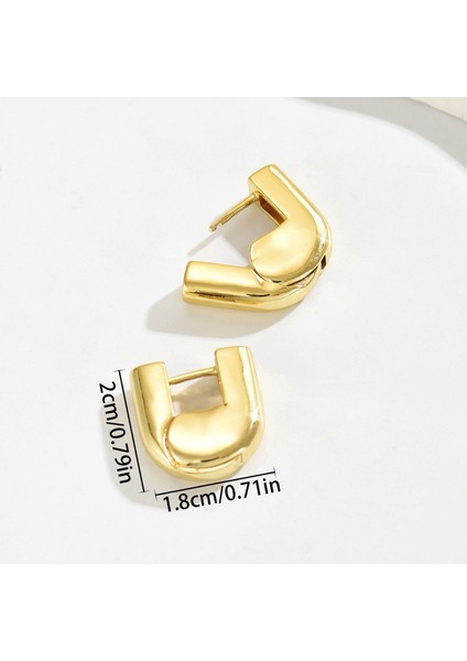 AEH70227 Altın U Şeklinde Kadın Küpeleri (Yurt Dışından) fiyatları