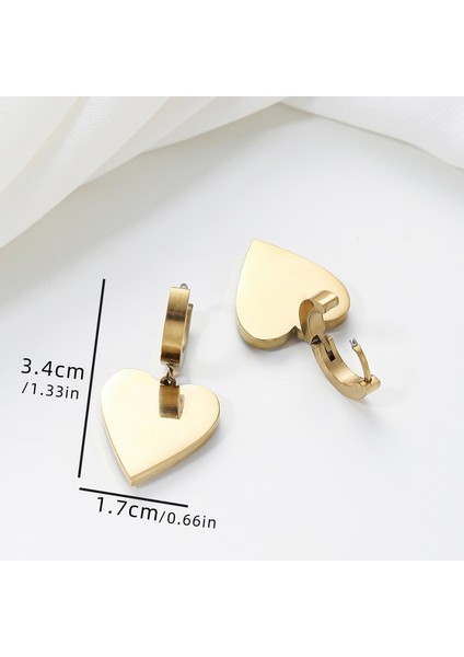 EH4094 Altın Kalp Şeklinde Yapay Taşlı Kadın Küpesi (Yurt Dışından) fiyatları