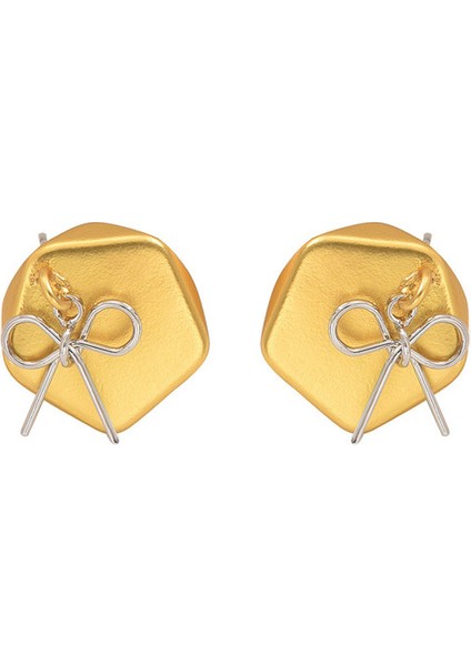 EH4870-1 Altın Fiyonk Tasarımlı Kadın Küpeleri (Yurt Dışından)