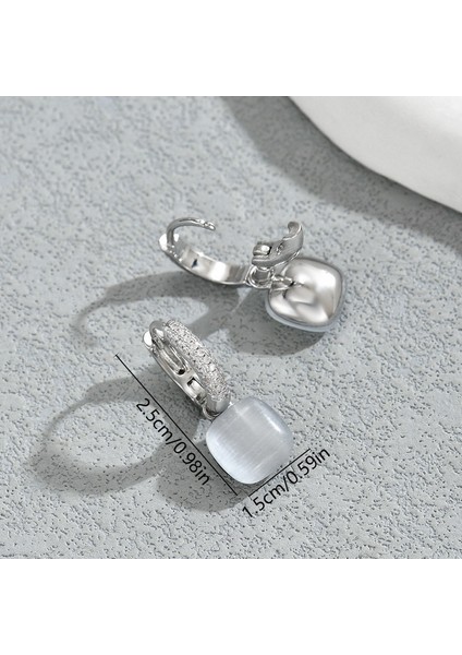 EH4987 Zirkon Taşlı Gümüş Tonlarında Kadın Küpeleri (Yurt Dışından) fiyatları