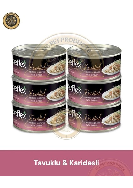 Plus Essential Kedi Karides&tavuk 6X70GR