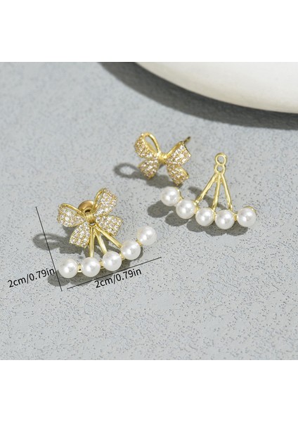 EH4738 Altın Fiyonk Işlemeli Zirkonyum Kadın Küpeleri (Yurt Dışından) fiyatları