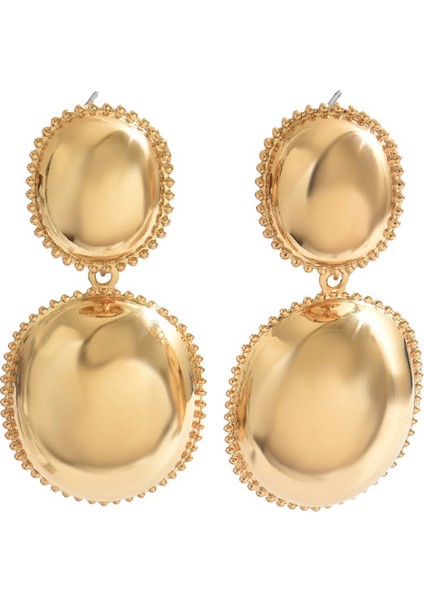 EH4739-4 Altın Küre Tasarım Kadın Küpeleri (Yurt Dışından)