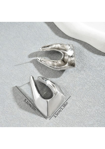 EH4980 Gümüş Avrupa ve Amerikan Tarzı Düzensiz Tasarım Kadın Küpeleri (Yurt Dışından) fiyatları