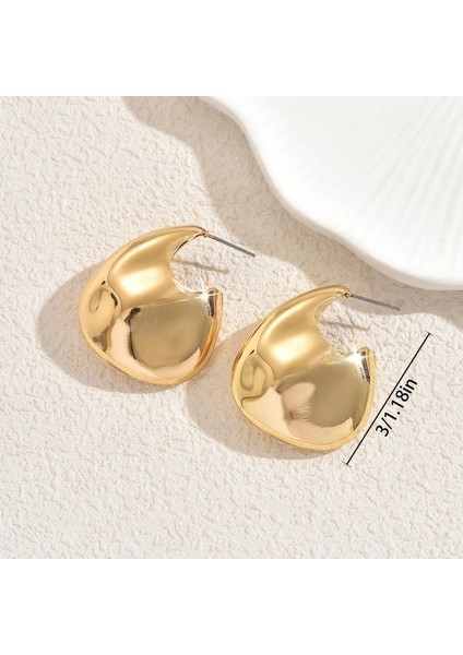 EH5233 Altın Geometrik Parlak Tasarım Kadın Küpeleri (Yurt Dışından) fiyatları