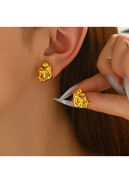 EH5187 Altın "güzellik Tutan Yavru Köpek" Küpeler (Yurt Dışından) fiyatları