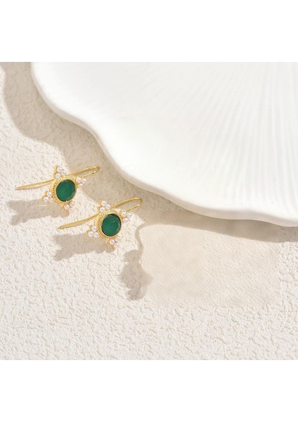 SF292 Yapay Taş ve Incilerle Altın Tonlarında Kadın Küpeleri (Yurt Dışından) fiyatları