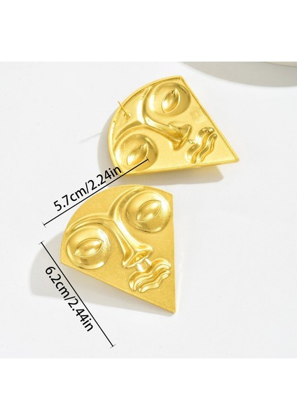 EH5072 Altın Avrupa Tarzı Yüz Ifade Küpeleri (Yurt Dışından) fiyatları