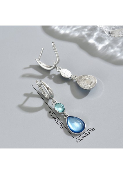 EH5082 Gümüş Tonlarında Yapay Taşlı Uzun Sallantılı Küpe (Yurt Dışından) fiyatları