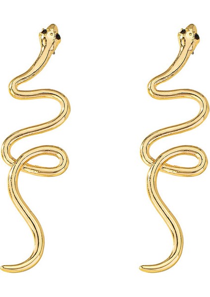 EH4246 Kadınlar Için Altın Gösterişli Yılan Küpeler (Yurt Dışından)