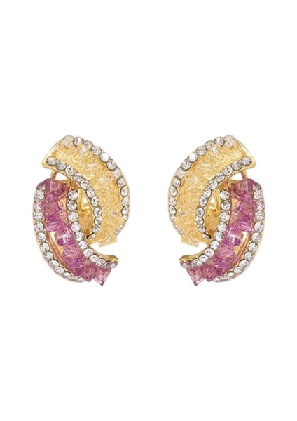 EH4871-1 Altın Tonlarında Kristal Işlemeli Kadın Küpeleri (Yurt Dışından) fiyatları