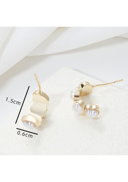 EH4082 Altın Kalp Inci Kadın Küpeleri (Yurt Dışından) fiyatları