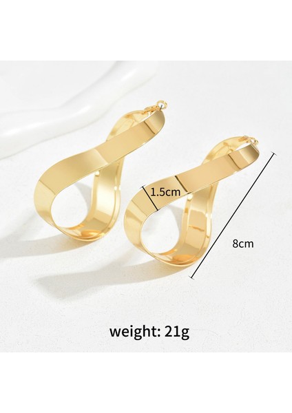 EH4297 Altın Geometrik Sarma Tasarım Kadın Küpeleri (Yurt Dışından) fiyatları