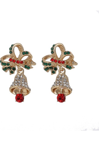 EH2172 Altın Noel Yılbaşı Çanı Kadın Küpeleri (Yurt Dışından)