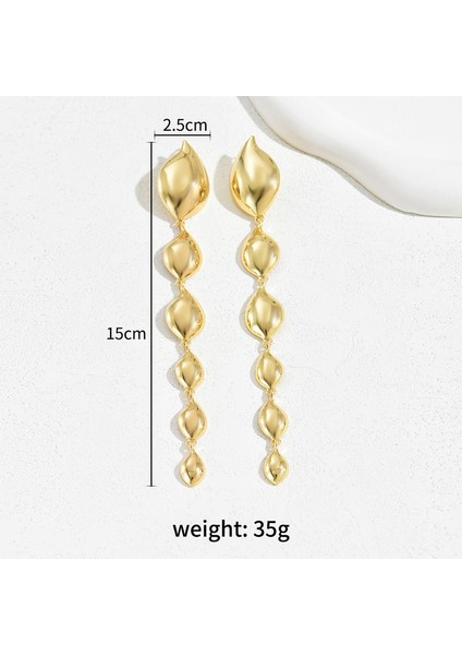 EH4296 Altın Damla Püskül Tasarımlı Kadın Küpeleri (Yurt Dışından) fiyatları