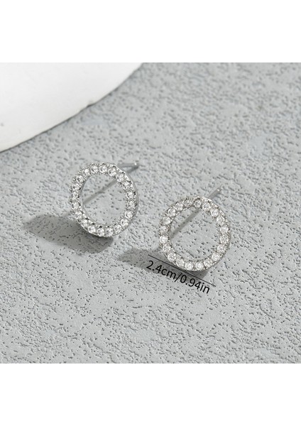 EH4741 Zirkon Taşlı Gümüş Halka Kadın Küpe (Yurt Dışından) fiyatları