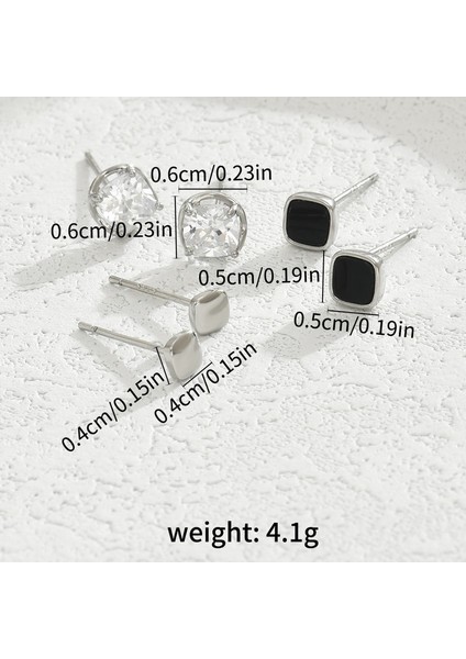 EH4593-14 Gümüş Küçük Zirkonya Çoklu Piercing Küpe - 3 Çift (Yurt Dışından) fiyatları