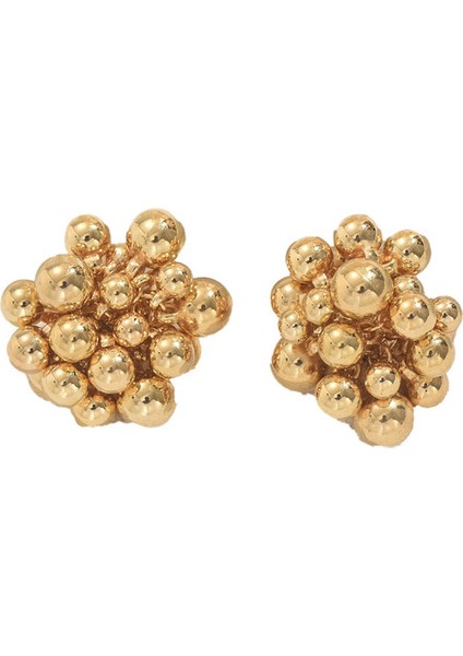 EH5036 Altın Çok Yönlü Geometrik Yuvarlak Kadın Küpesi (Yurt Dışından)