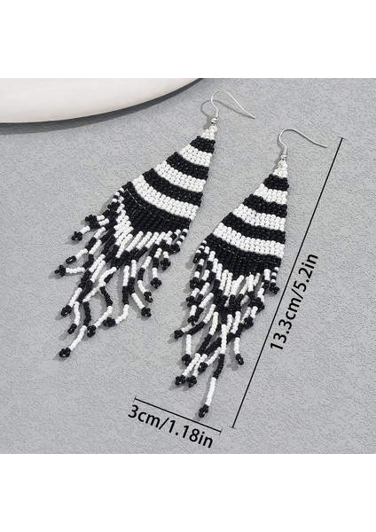 EH4662 Boncuklu Püsküllü Kadın Küpeleri (Yurt Dışından) fiyatları