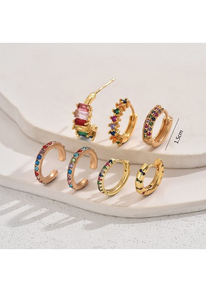 EH4676 Kadın Renkli Zirkon Taşlı Küpe - 7 Farklı Model (Yurt Dışından) fiyatları