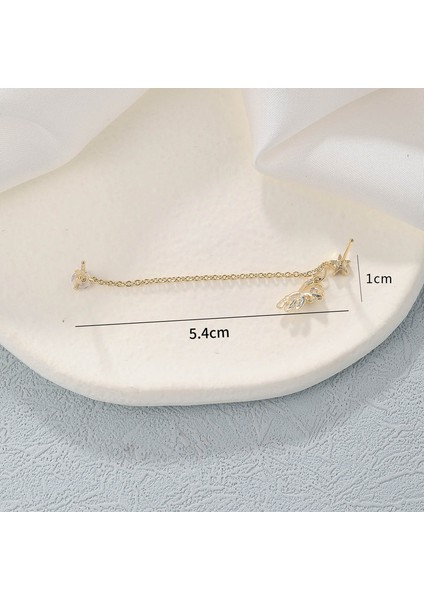 EH3308 Altın Çift Delikli Ayı Küpe - Kadınlar Için Tek (Yurt Dışından) fiyatları